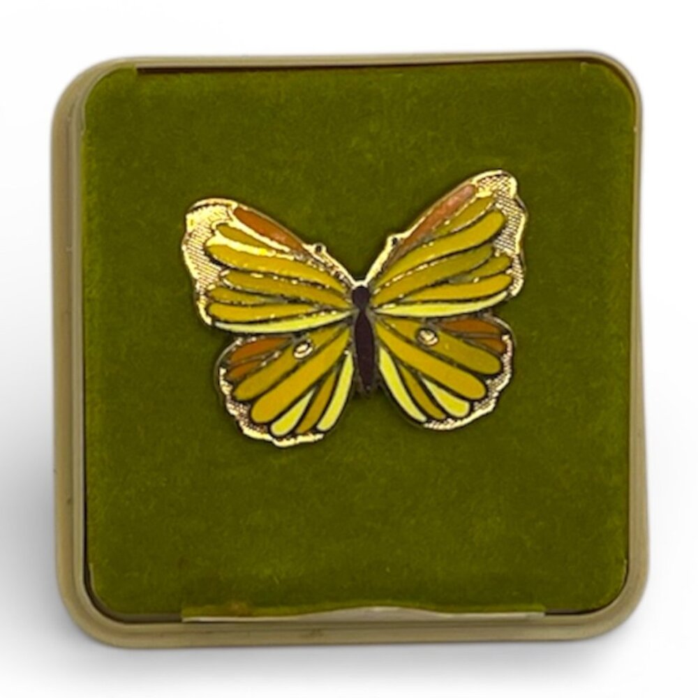 Vintage Hallmark Enamel Cloisonne Butterfly Lapel Pin Brooch